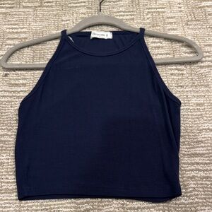 Women's Navy Blue Crop Top